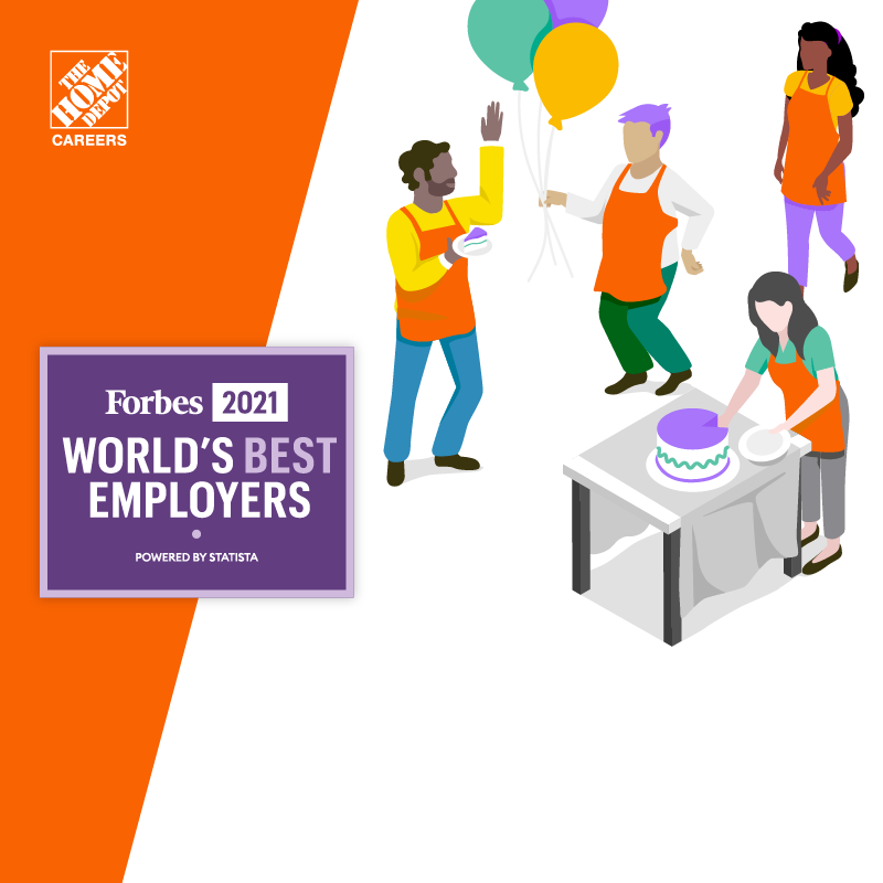 The Home Depot is proud to be named on Forbes’ World’s Best Employer list of 2021. See how we’re ranked here: thd.co/ForbesBestEmpl…