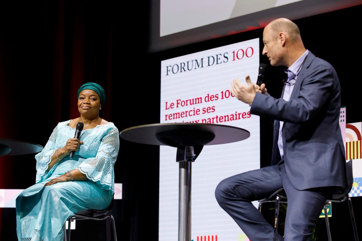 Evebazaiba's tweet photo. Au Forum des 100 à Lausanne en Suisse, la #RDC se veut être la nation au cœur des enjeux climatiques au monde. Nous avons démontré notre capacité à proposer des solutions à la crise climatique et  dans la préservation de nos ressources: cela mérite compensations justes ! https://t.co/gEjD2NlrUP