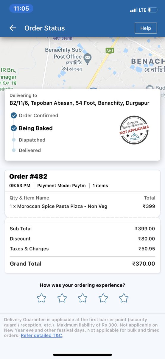 NINNME's tweet photo. @dominos_india what the hell is going on ? You charged my card, you said you were baking it, then you forgot to deliver ?? https://t.co/Nf9q5GVzjo