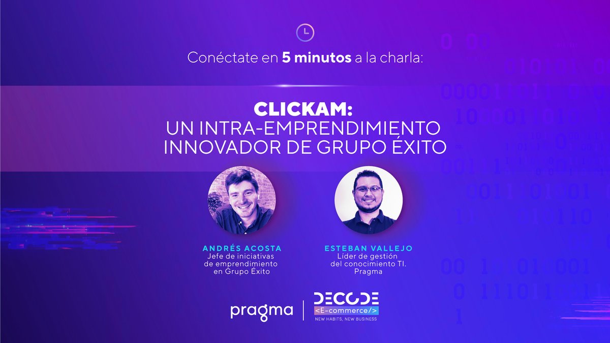 SomosPragma's tweet photo. Pronto estaremos con nuestra última charla en #DecodeEcommerce. Estás a tiempo de unirte con nosotros por medio de este enlace: https://t.co/qVxaXCeyXY
#Éxito #Ecommerce https://t.co/3jesVLtpml