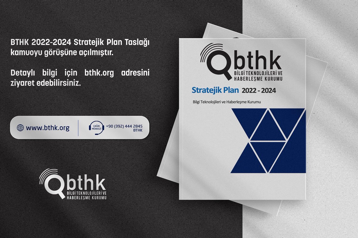 BTHK 2022-2024 Stratejik Plan Taslağı kamuoyu görüşüne açılmıştır.

Detaylı bilgiye ilgili bağlantıdan ulaşabilirsiniz: bthk.org/tr/haberler/du…