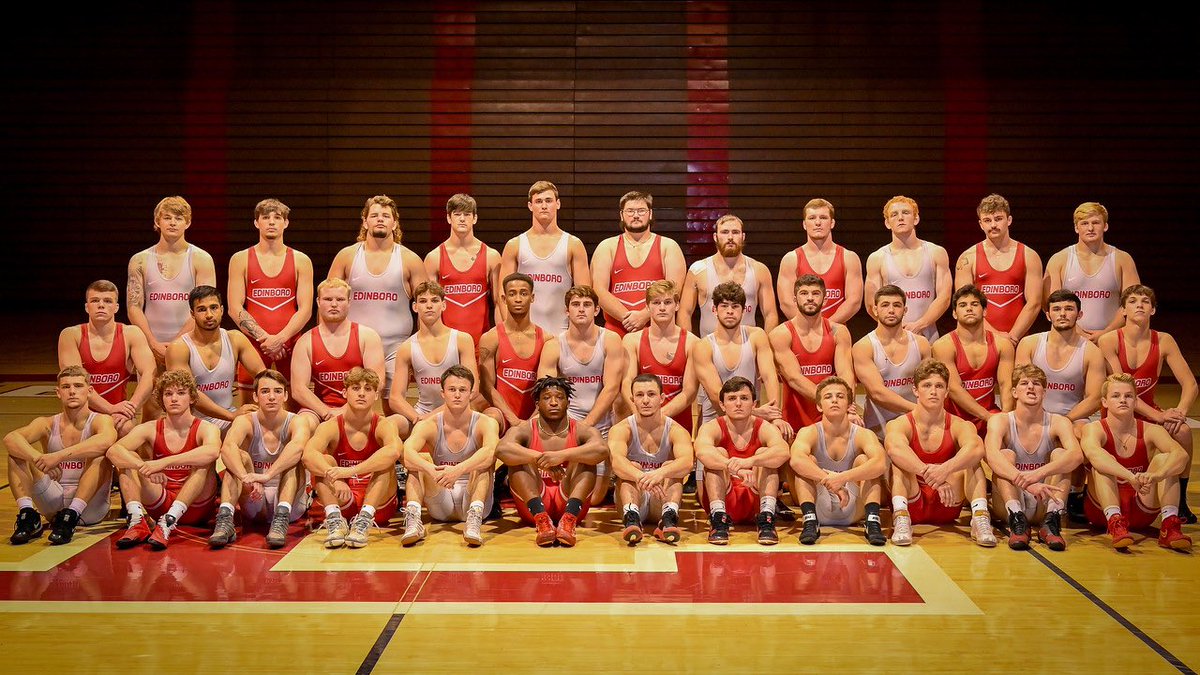 BoroWrestling1's tweet photo. Your 2021-2022 Edinboro Fighting Scot Wrestling Team! https://t.co/2HbPmJaGhk