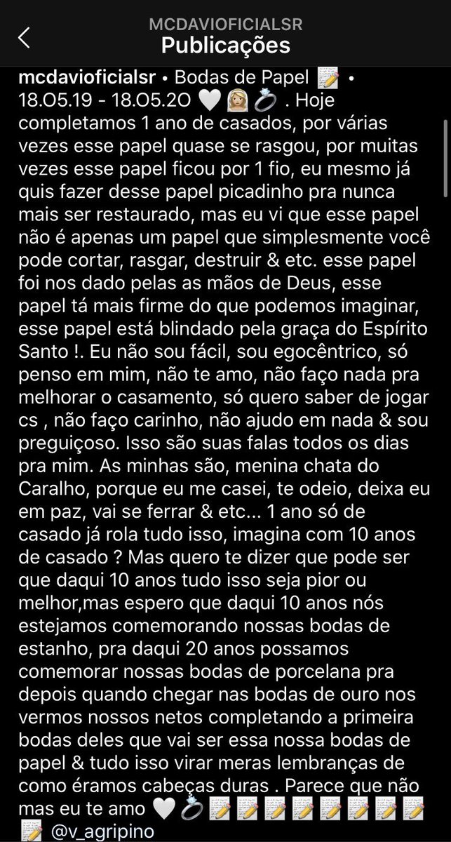 gotlovwsick's tweet photo. eu penso mto no texto de bodas de papel do mc davi pra esposa https://t.co/KahRX06l5P
