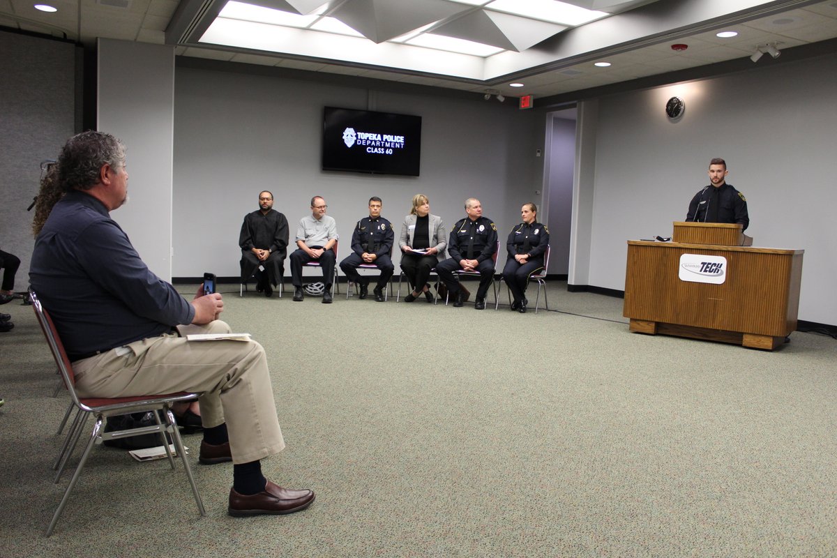 Topeka_Police's tweet image. It is with great honor that we present to you the graduates of #TPDClass60. Today, we celebrate them earning the right to wear the TPD badge. Tomorrow, and for their rest of their careers, they will earn the right to keep it. Congratulations and thank you to these new officers.