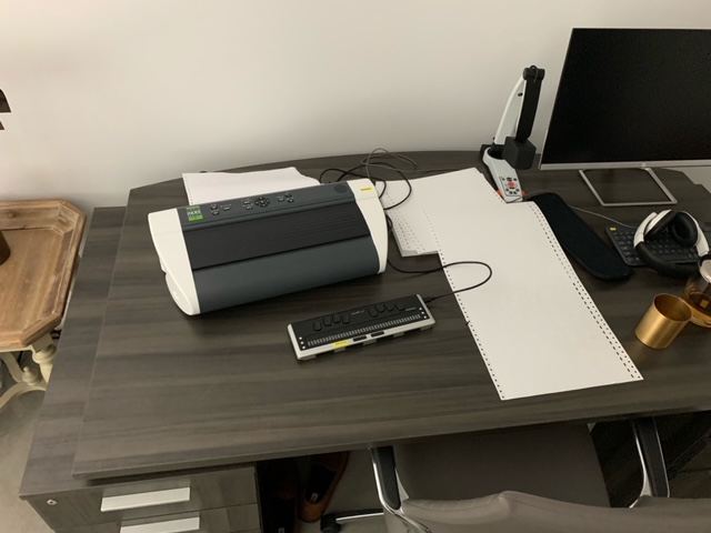 set_bc's tweet photo. Earlier this year, some of our equipment starred in the filming of an episode of #BatWoman with a legally blind character. Hopefully it makes the cut this season! #Braille #Brailliant #BraillePrinter #BrailleEmbosser #magnilink #visionTechnology @CWBatwoman https://t.co/EdOwXsrUAj