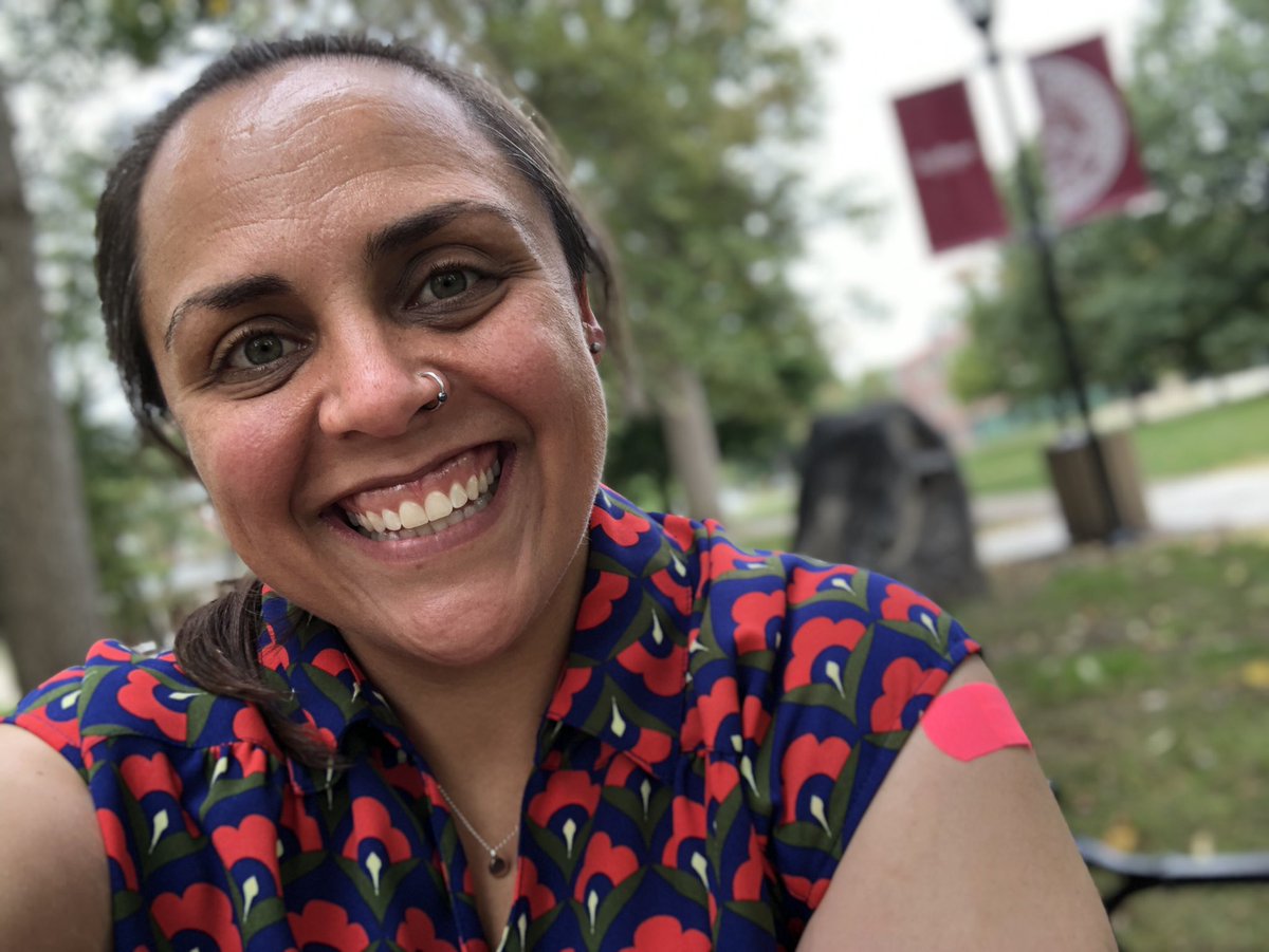 PsychMaggie's tweet photo. So happy that @earlham1847 had a flu shot clinic on campus (next week for students)! Working together keeps everyone healthier! https://t.co/2AGDGEAlSj