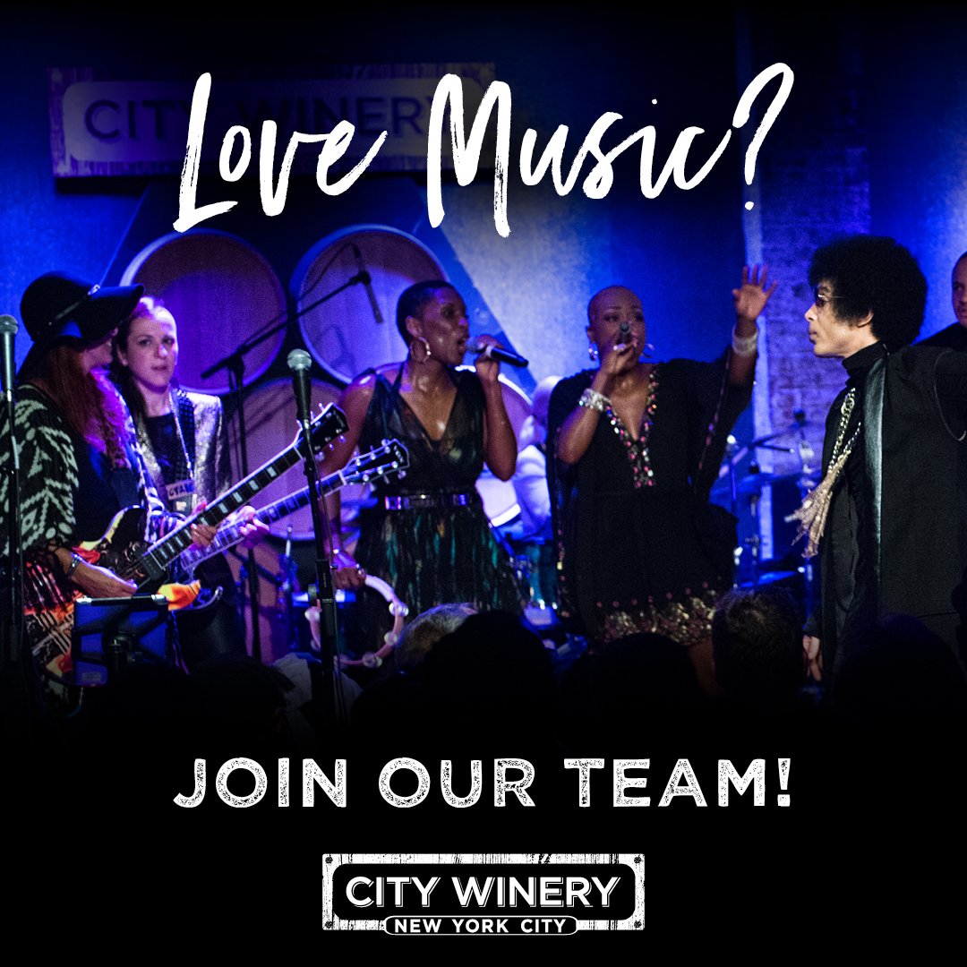 Love music? 🎵 At City Winery, we create a home for everyone to build a career. Join a remarkable ecosystem that fuses live music, events, culinary excellence, and abundant amounts of delicious wine! Learn more & apply: bit.ly/2Nn4Fw7