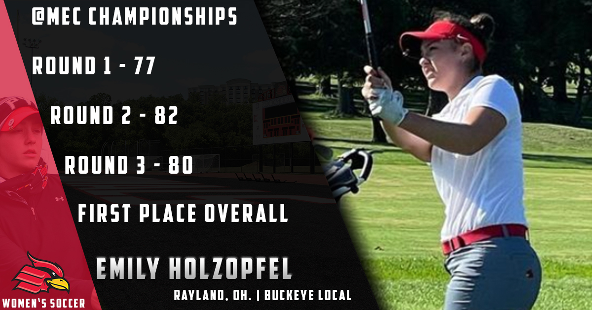 WUCardinals's tweet photo. The @TheMountainEast  Women's Golf Champion is right here in Wheeling!!

@holzopfel14 placed first at the 2021 MEC Women's Golf Championship last week with an impressive score of 239. She is the subject for this week's #CardinalSpotlight #GoCardinals https://t.co/wNDXkS6ABx