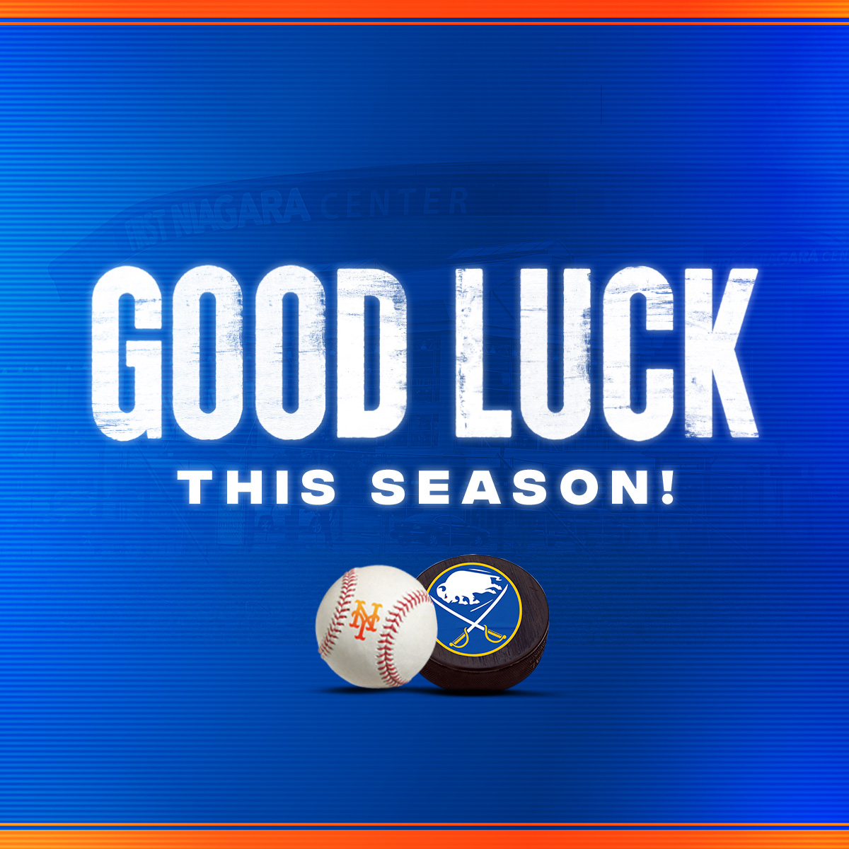 Mets's tweet photo. #LetsGoBuffalo! 

Good luck this season, @BuffaloSabres! 🏒 https://t.co/EL2wEZxtKk