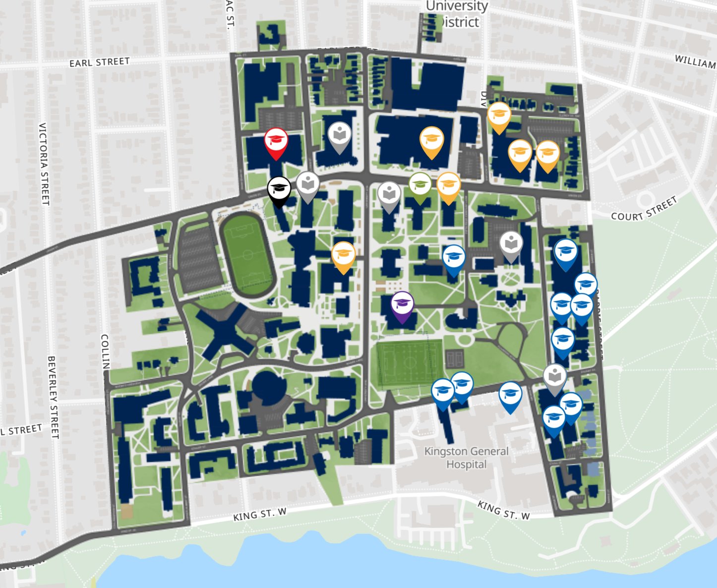 Queen S University Campus Map Queen's University Facilities On Twitter: "Queen's Has Developed A Brand  New Campus Map Using The Concept3D Software. This Map Contains Buildings,  Bike Racks, Parking, Dinning Locations, Washrooms, And Much More. Check It