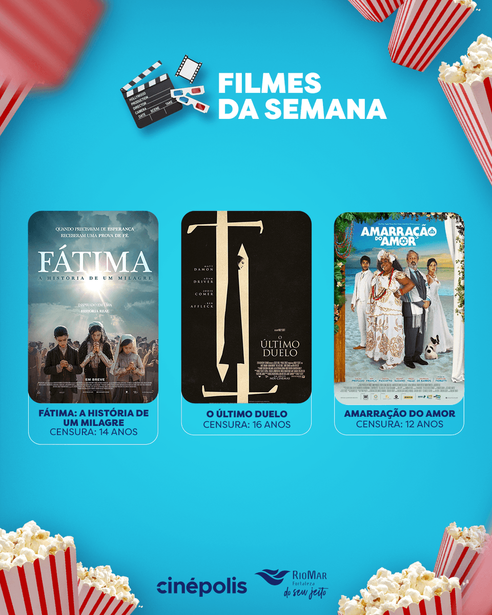Quinta é quase sexta, que é quase final de semana. Então vem pro Cinépolis RioMar Fortaleza😌 #cinema #cinepolis #riomarfortaleza #doseujeito