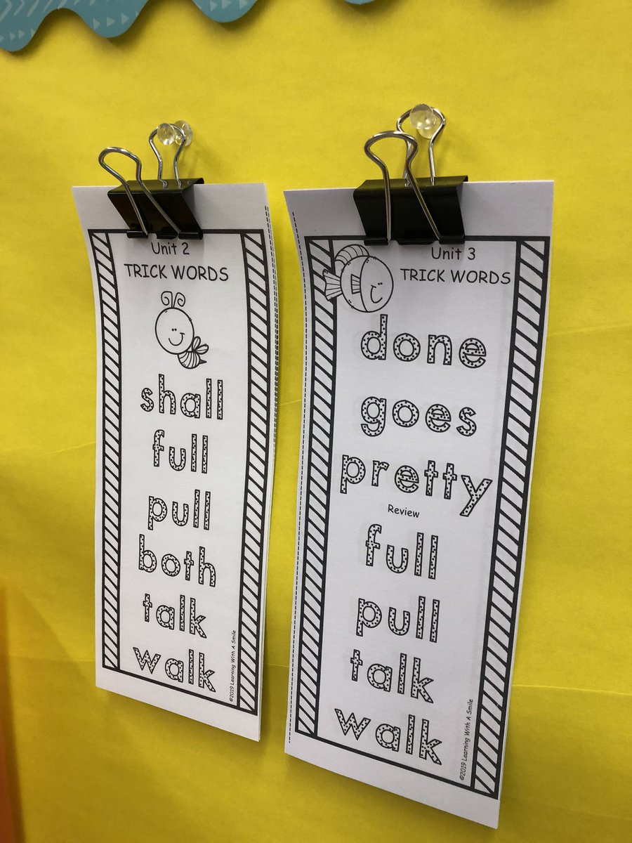 KymHarjes's tweet photo. 2HV Parents ~ Unit 3 Trick Word bookmarks are heading home in folders today! #fundations #wordwork #trickwords https://t.co/l5SN9DwZda