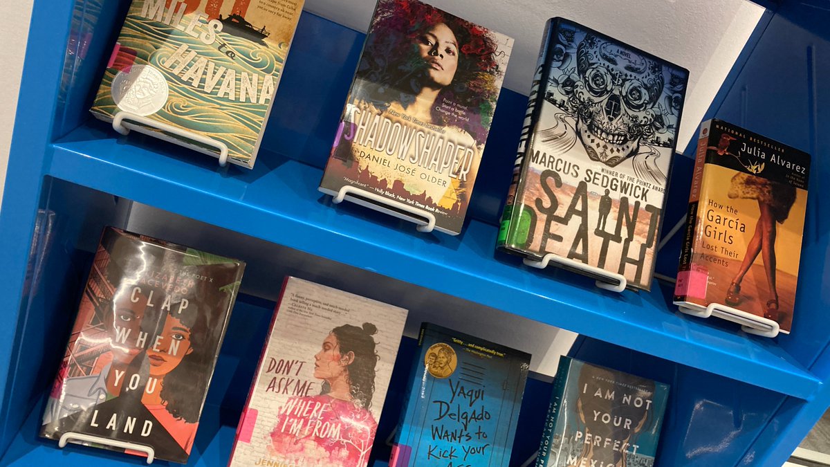 Nyack_Schools's tweet photo. Have an older reader interested in finding a new book? Check out these titles featuring #Latinx characters and authors, available at our #NyackHS library. #NyackSchools #HispanicHeritageMonth https://t.co/KfGQhDzOxF