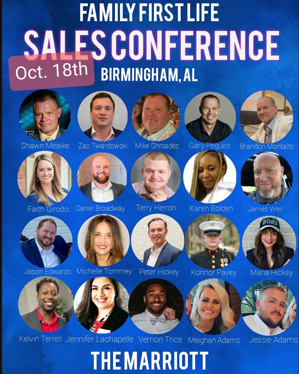 FFLSolidLife's tweet image. Don’t miss this!!

*JOIN US! FREE! Oct. 18th!
📍The Marriott, 3590 Grandview Pkwy, Birmingham, AL 11am-4pm

#BestBusinessEver #lifeinsurance #lifeinsuranceagent #lifeinsurancematters #FamilyFirstLife