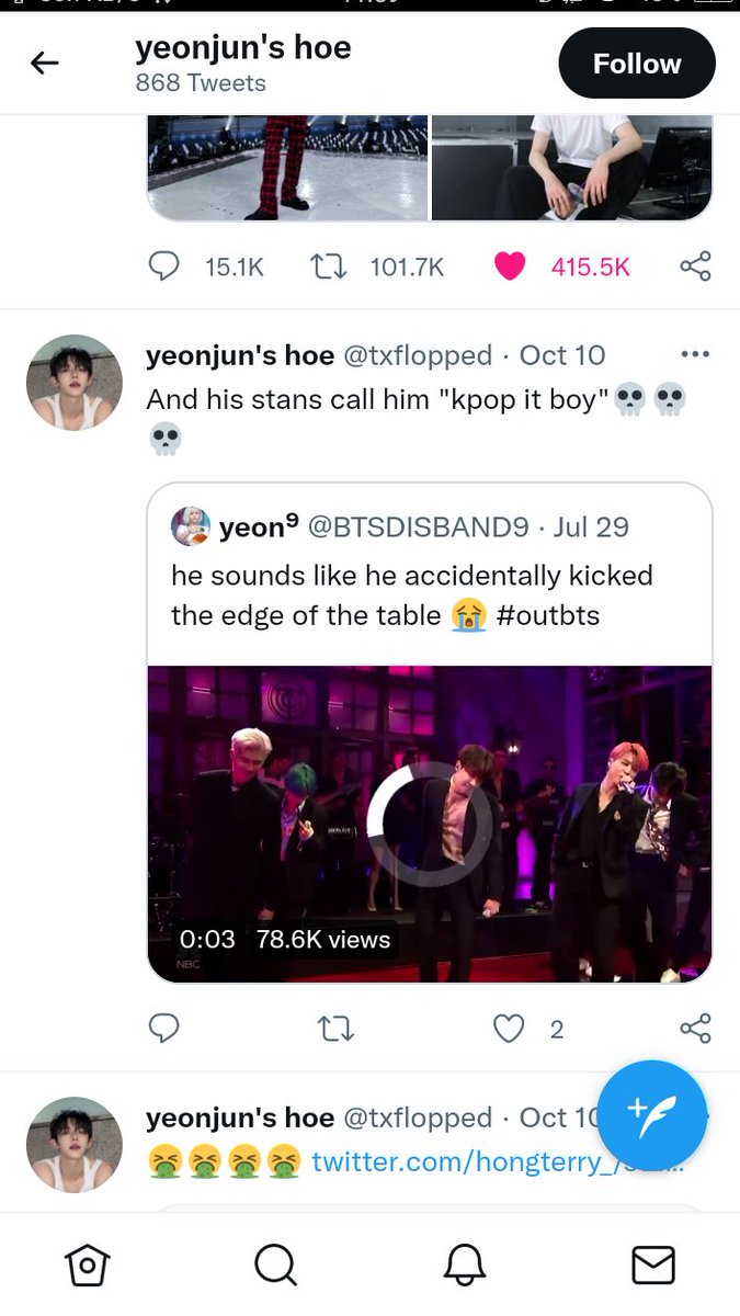 TTaegyuist's tweet photo. MOAS REPORT THIS TOXIC MOA WHO IS SETTING TXT AND MOAS UP BY TRYING TO START FANWARS 
 @/txflopped 
@TXT_Reports @ReportForTXT 
@AmbarMoa https://t.co/LTNvqAaEmy