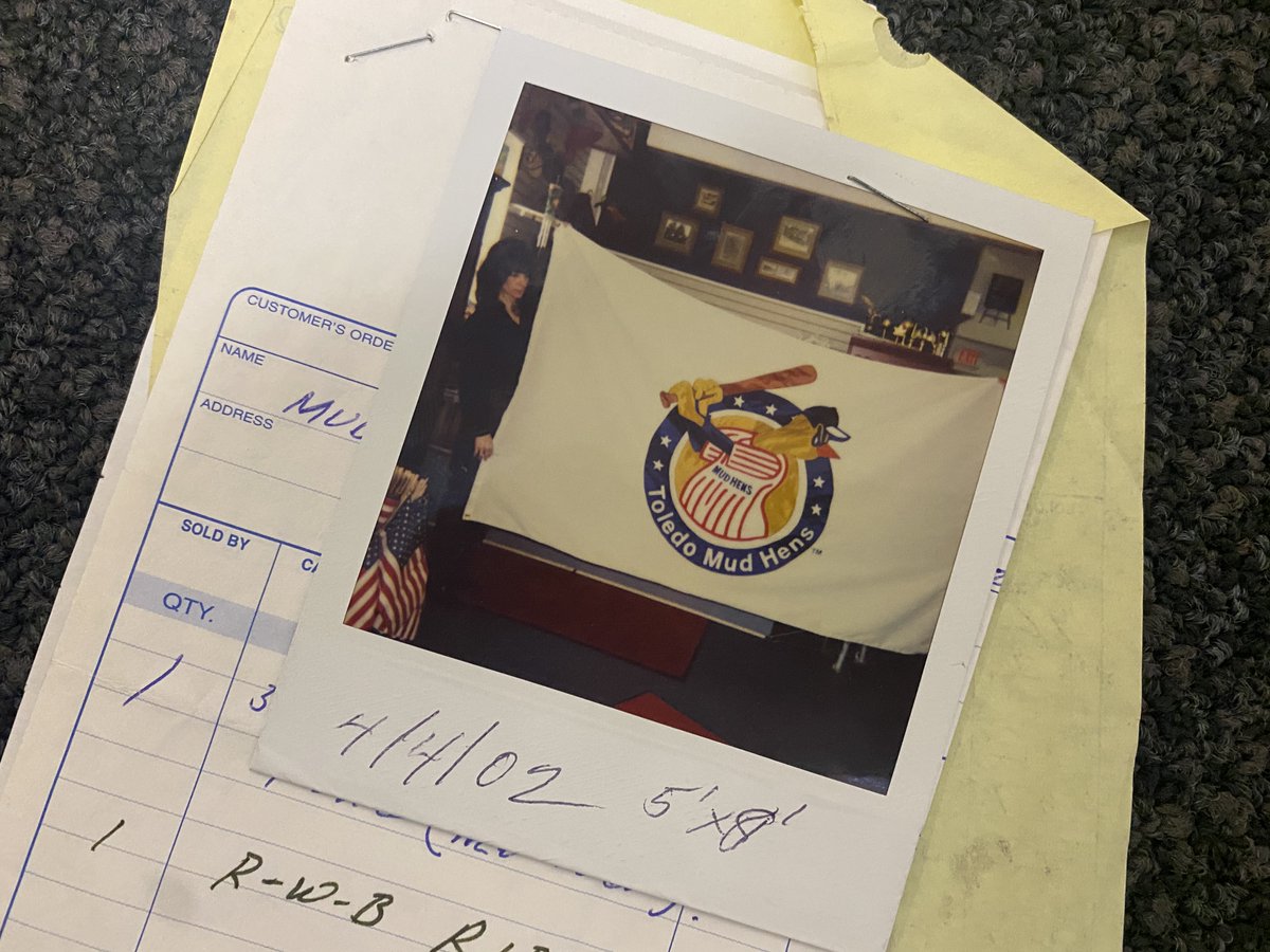 #TBT to 2002 when we made this custom flag for the <a href="/MudHens/">Toledo Mud Hens</a>!
