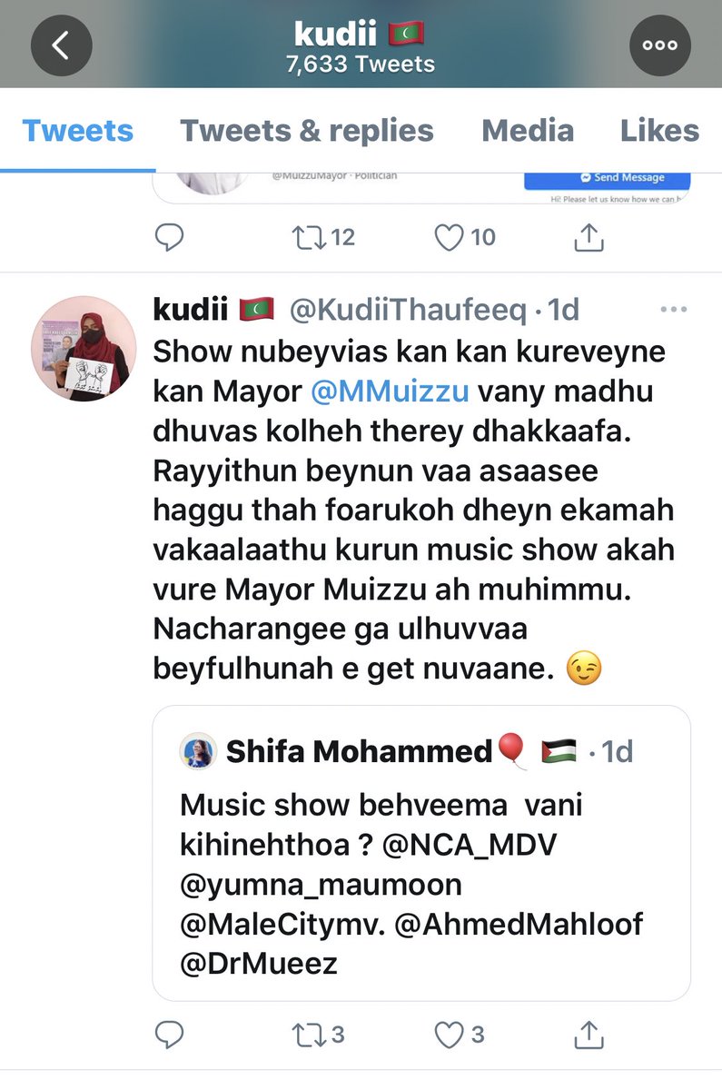 Sadhagaathun naacharangee kulhen ok tha ? avas.mv/22375 <a href="/KudiiThaufeeq/">Kudii</a>  neyngey thee ahaalee <a href="/SifaMohammed/">Shifa Mohammed🎈🇵🇸</a>