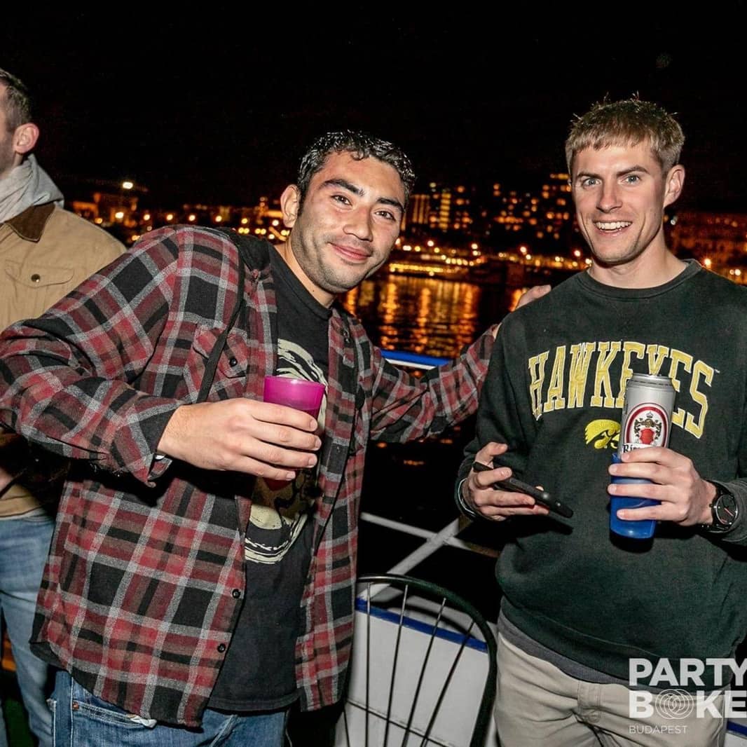 KingZurk13's tweet photo. You may be an Iowa fan but you'll never be live streaming their game in the middle of the Danube river while on a party boat in Budapest, Hungary! #BudaFest #GoHawks https://t.co/1X0TPUN7cp