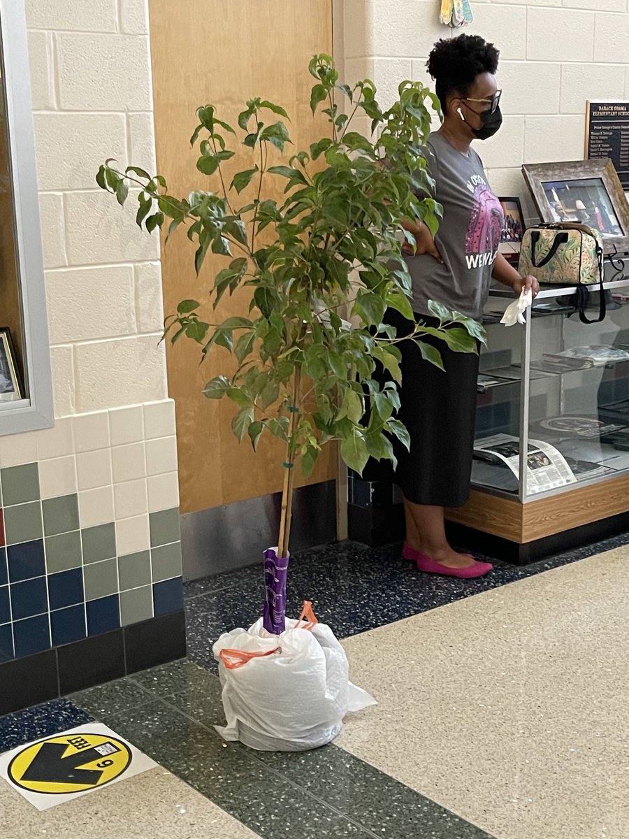 Today the staff at BOES presented ⁦<a href="/mashworth928/">Principal Ashworth, Ed.D.</a>⁩ with a tree in memory of her sweet Jack. He was loved by all of us and he will truly be missed. We love you Dr. Ashworth ❤️ ⁦<a href="/pgcps/">PGCPS</a>⁩