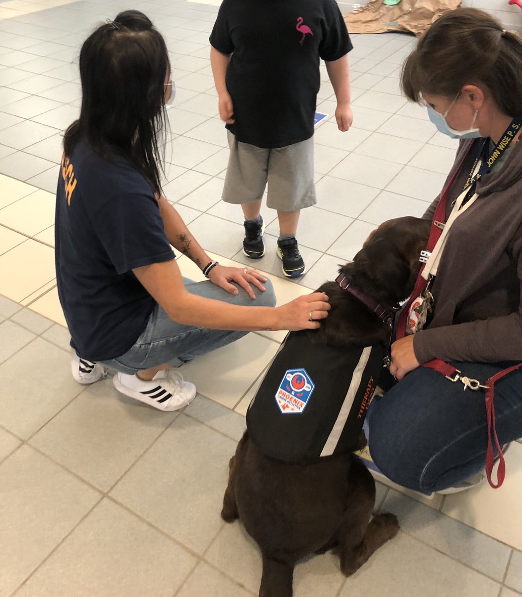 Welcoming a furry helper service dog today <a href="/WiseJaguars/">John Wise Jaguars</a>