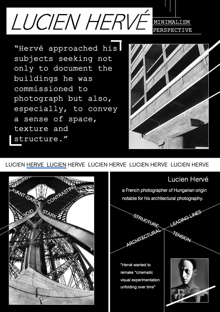 UnsworthAcademy's tweet photo. Our Year 11 GCSE Photography students are exploring the work of Architectural photographer Lucien Hervé. These outstanding sketchbook pages have been created by our very talented Luke #futuregraphicdesigner #misssowerbyisveryproud https://t.co/avc6o6Aqb8