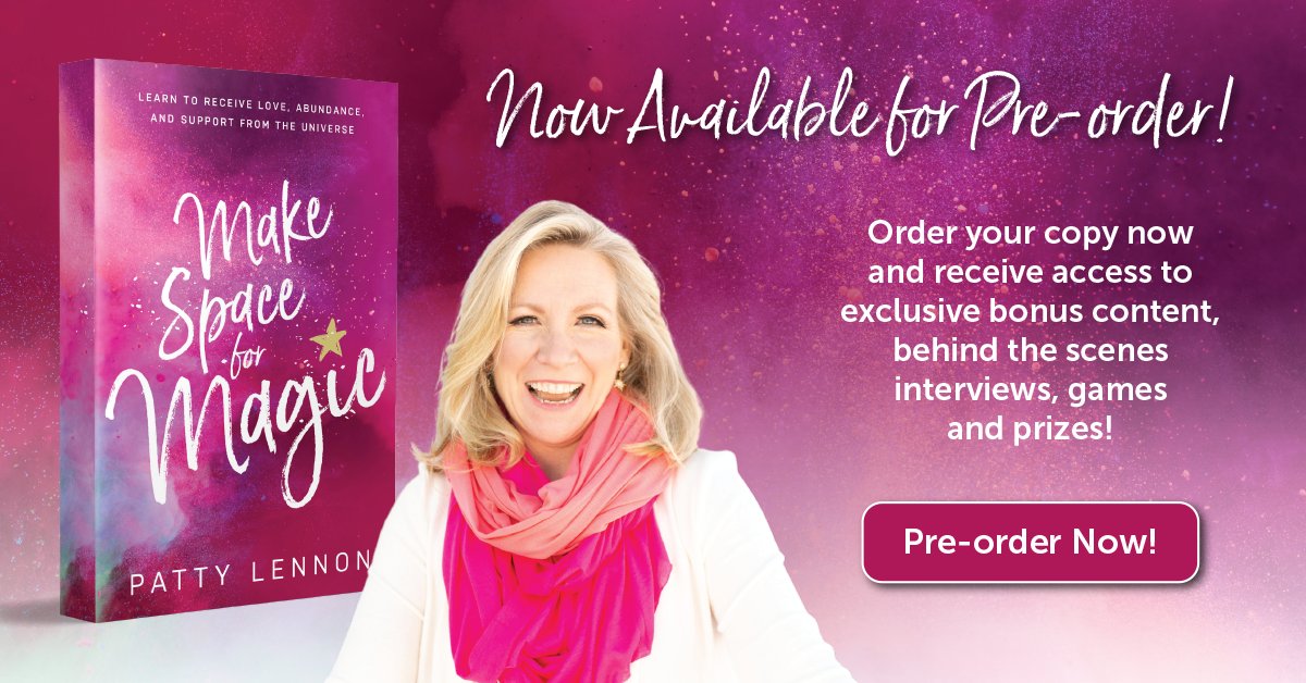 If you've lost track of what makes you happy or  feel exhausted and overwhelmed, I walk you through personal stories and divinely guided tips, and how to create your own magic and live a life of abundance.
Pre-order here: PattyLennon.com/MakeSpaceforMa… #makespaceformagicbook