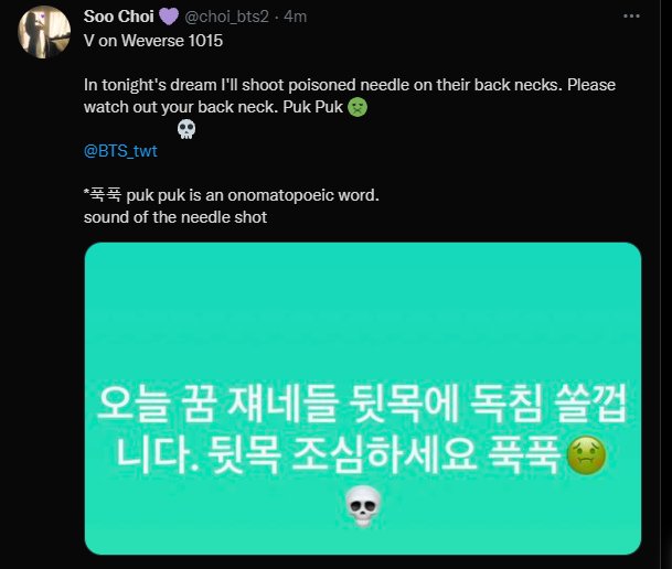 AnnyStephen3's tweet photo. KIM TAEHYUNG IS THE BEST...
I REALLY LOVE HOW HE SPEAK UP FOR HIMSELF...LOVE YOU TAE...
I STAN SAVAGE KING TAEHYUNG 😌✨💜✨ https://t.co/ebW8RAEPEO