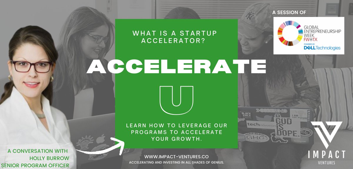 Accelerate You with Impact Ventures has just been added  to the GEW FW lineup: Accelerate You featuring Holly Burrow will talk about ways to advance and accelerate your startup as a founder. Find out more: "buff.ly/3mPVswM"