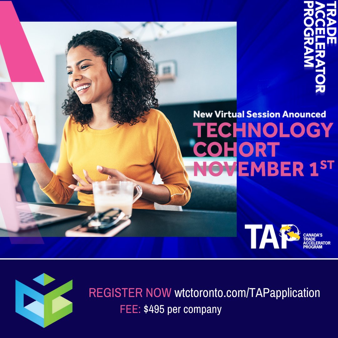 GKWCC's tweet photo. The @WTC_TO Trade Accelerator Program (TAP) has an upcoming cohort for all entrepreneurs/small business owners in the Technology sector! TAP can help you grow your business internationally. Learn more at https://t.co/Tikr3q9DSZ #TAPCanada #AccelerateYourGrowth https://t.co/9ZS3IK1NMR