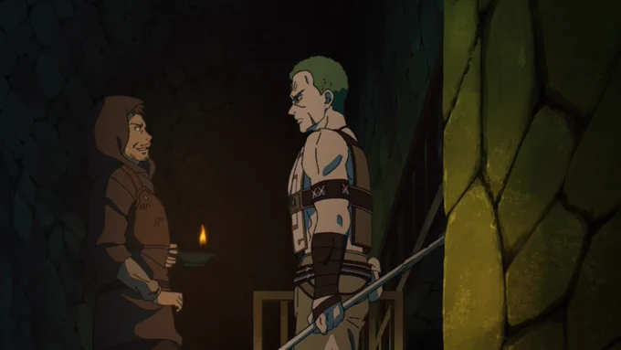 Con la 3ra parte tengo sentimientos encontrados, por un lado muy bien reiterado el conflicto interno que tiene Rudy con matar. Me faltaron algunos cuts de Ruijerd en modo berserk, pero toda la secuencia estuvo lo bastante turbia como para que no fuera absolutamente necesario. 