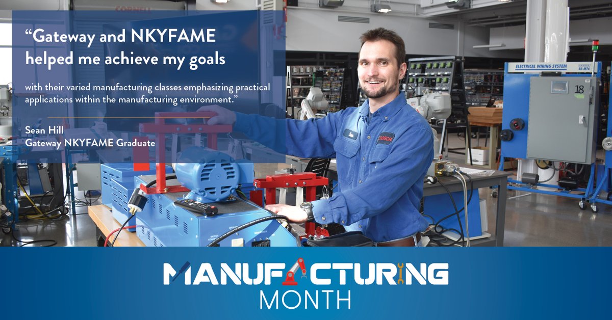 Oct is #ManufacturingMonth and we're celebrating our manufacturing programs, grads &amp; current students!

Our manufacturing programs lead to careers in HVAC, welding, lineworking, computerized manufacturing &amp; more #manufacturing #manufacturingky <a href="/kymanufacturing/">Kentucky Association of Manufacturers (KAM)</a> <a href="/KCTCS/">KCTCS</a> <a href="/GatewayPrez/">Fernando Figueroa</a>