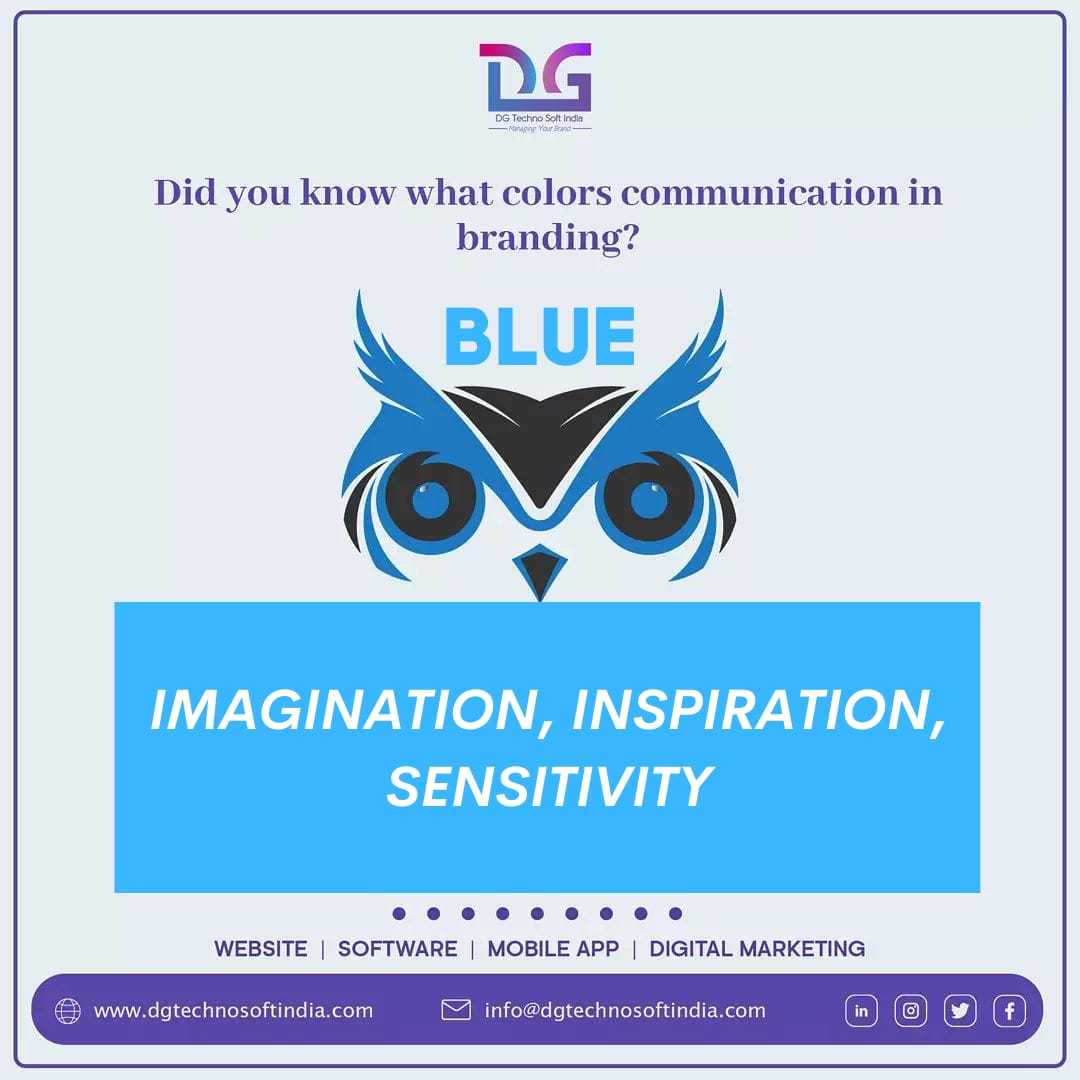 dgtechnosoft's tweet photo. Did you know?????
What BLUE  represents in your LOGO.......
#dgtechnosoftindia Provides you best strategies and tactics for your business.
STAY TUNED with DG Techno Soft India for such fun facts..marketingdigital #branding #instagram #advertising #onlinemarketing #entrepreneur # https://t.co/dqXDLon6wN