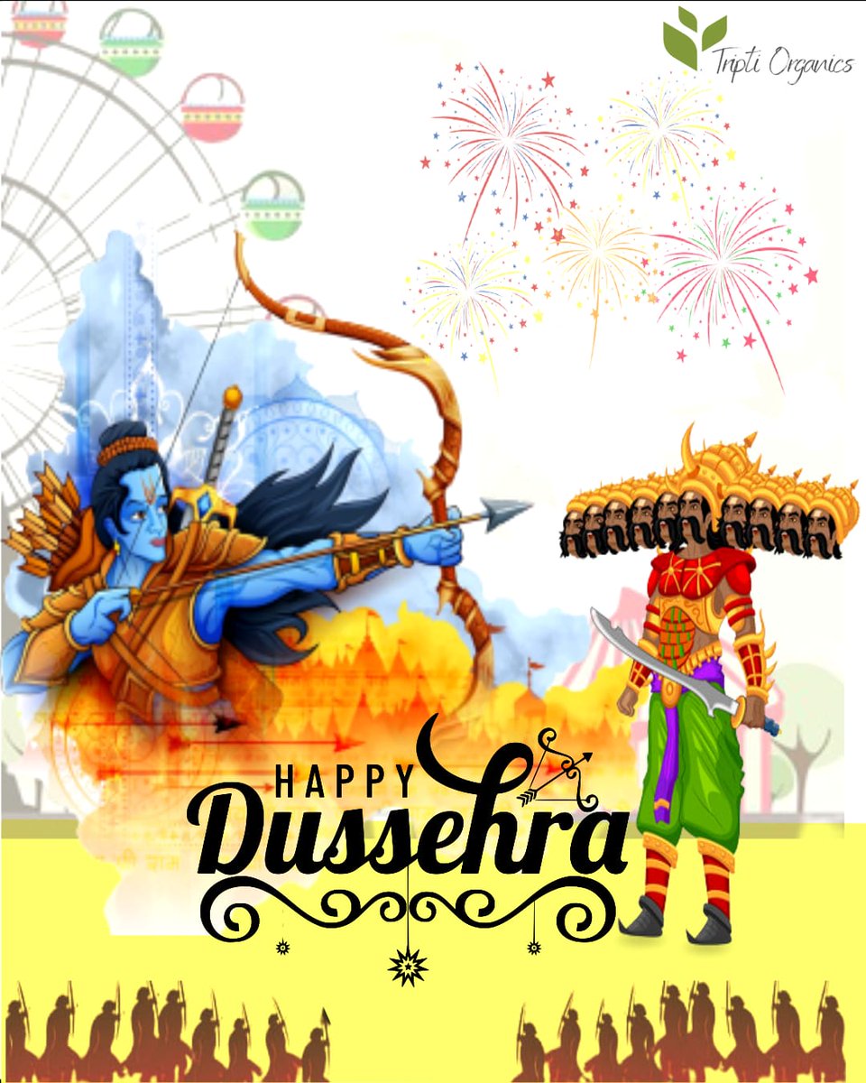triptiorganics's tweet photo. May Lord Rama always keep showering his blessings upon you.

May your life be prosperous and trouble free throughout.

Happy Dussehra.

..

#triptiorganics #dussehra #lordram #vijaydashmi #trending #gurgaon #gurugram #bangalore #bengaluru #mumbai #kerala #india #bharat #rama https://t.co/4rGwxL6r36