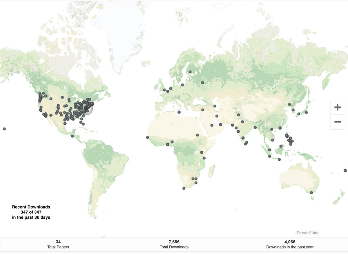 Check out this global map of article downloads from the past 30 days! Where are you reading <a href="/JSCPEOnline/">JSCPE Online</a>? #internationalschoolcounseling #thinkglobally #scchat #counseloreducation