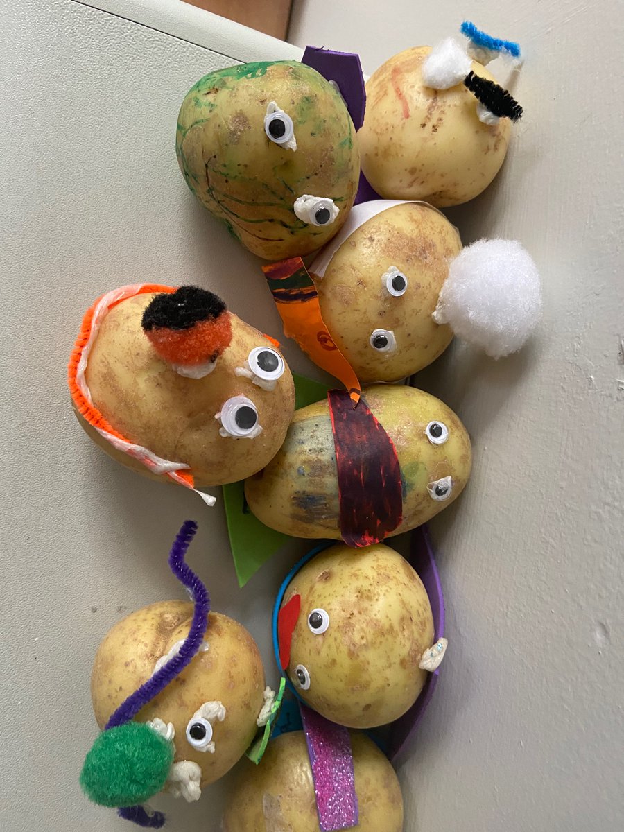BogushMiss's tweet photo. Conkers have loved reading all the different Supertato stories in English! We loved decorating potatoes to make our own Supertato characters! @Centralprimary https://t.co/cwFQzvlvfK