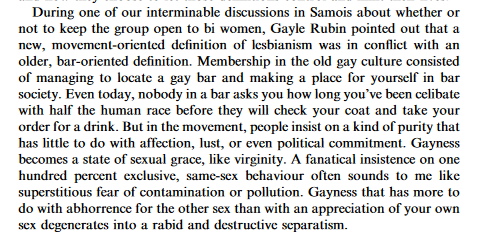 doggy_dyke's tweet photo. Found a neat collection of essays that included one with the title "Gay Men, Lesbians, and Sex: Doing It Together" and it's really fucking amazing and hits on things that I feel a lot as a lesbian with the occasional interest in queer men. It's so fuckin funny. Love this so much https://t.co/9Hf7YfAntb