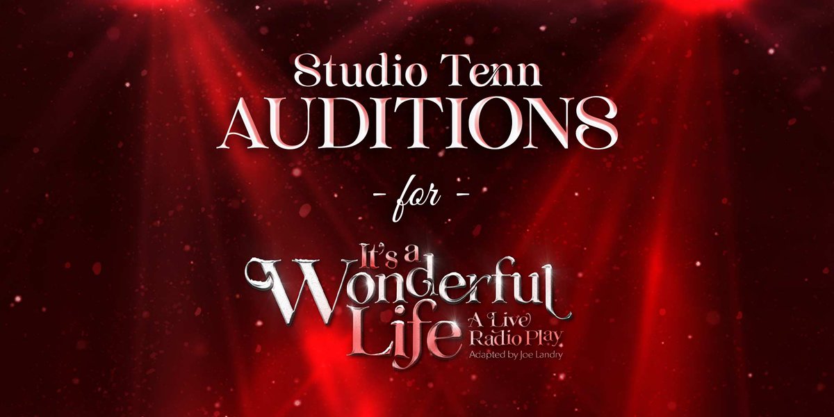 StudioTenn's tweet image. It's time to get back on stage!

Auditions for all roles are now officially open for our production of "It's A Wonderful Life: A Live Radio Play", which will run from Dec 9th - 24th at Jamison Theater at The Factory.

For full details please visit:
studiotenn.com/auditions