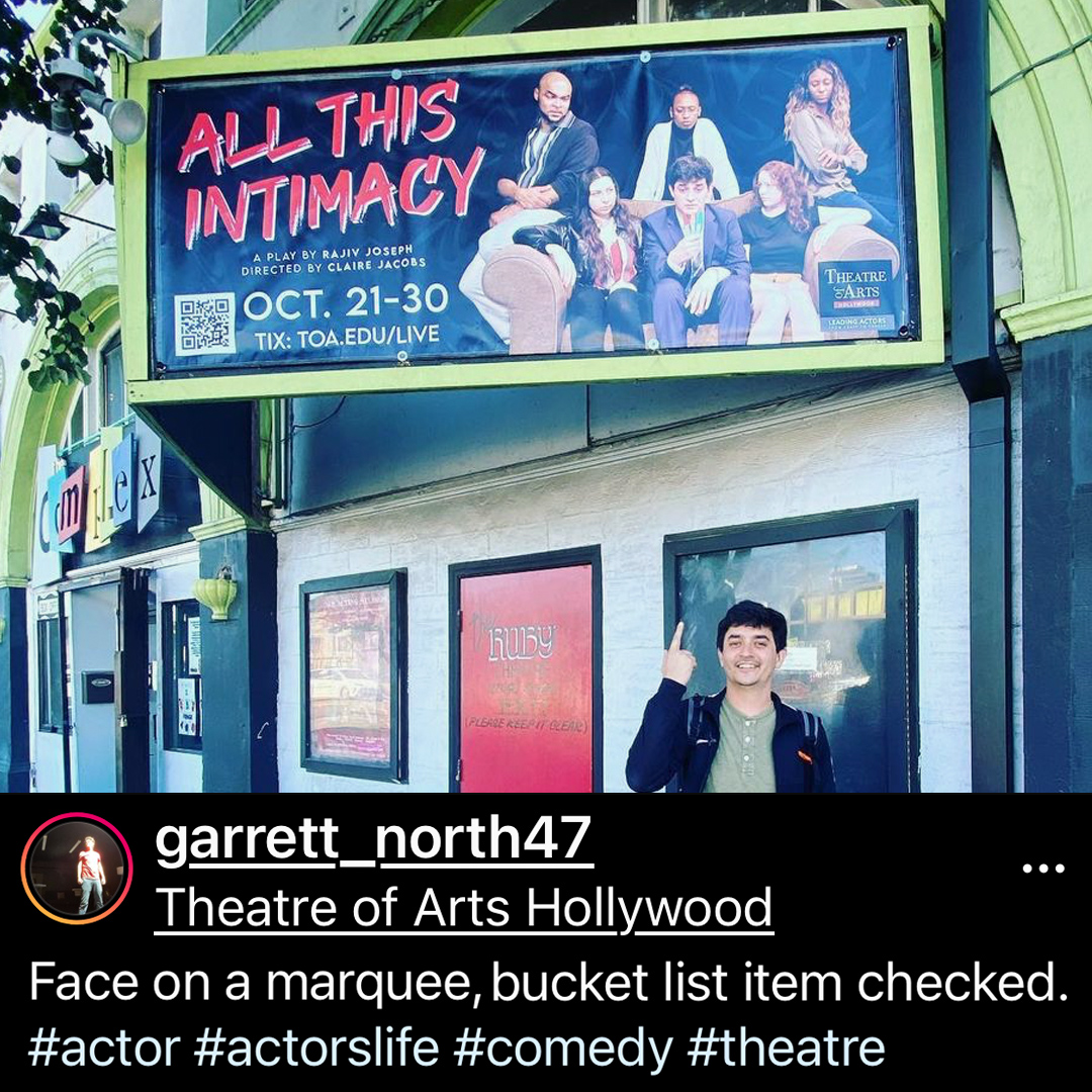 "All This Intimacy" starring Garrett North premieres in one week! Please join us &amp; help support the recovery of LA Theatre Row! Deets &amp; tix available NOW @ TOA.EDU/LIVE 🎭📅🎟️🚨🤩 #AllThisIntimacy #LATheatre #LAThtr #LATheatreRow #LiveTheatre 
<a href="/complexhwood/">The Complex Hollywood</a>