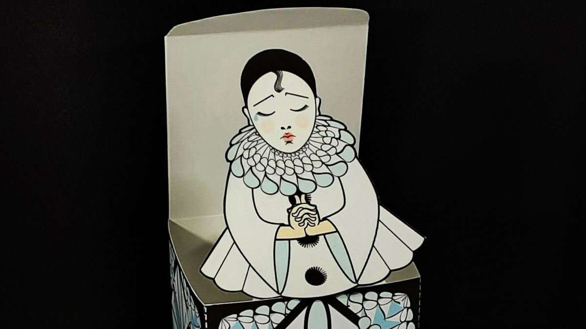 AmyPerrotti's tweet image. Amy Perrotti: Pierrot, Jack in the Box toy craft printable amyperrotti.blogspot.com/2021/10/pierro… #jackinthebox #printable #pdf #papercraft #papertoy #RetroToys #kidscrafts