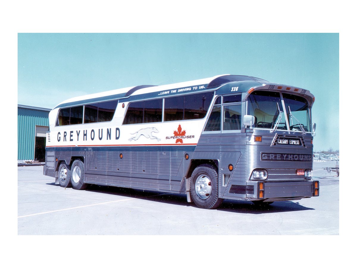 MCIcoach's tweet photo. #ThrowBackThursday: 1967.

MCI delivers the first prototype of the landmark MC-6 “Super Cruiser” that features a 102-inch wheelbase, an all-stainless-steel frame, and a V-12 engine.

Explore MCI's key milestones at https://t.co/ng1b60Rd2v

#TBT #MCIproud https://t.co/1NKgmTnzo5