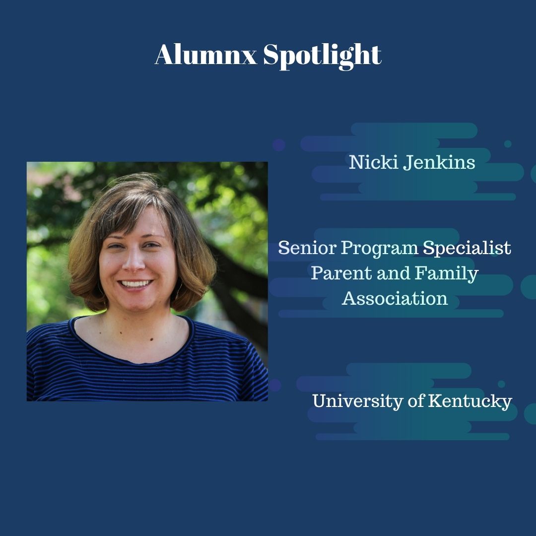 UMaineHigherEd's tweet photo. Our next featured alumnx is Nicki Jenkins. Nicki is the Senior Program Specialist for the Parent and Family Association at the University of Kentucky. She recently coauthored the book "College Ready 2021: Expert Advice for Parents to Simplify the College Transition." Too cool! https://t.co/YgOSbrkreC