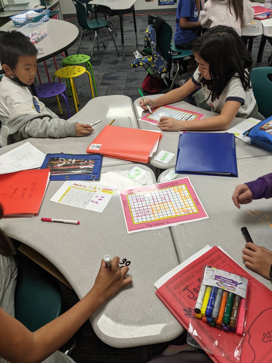 Gphawkins21's tweet photo. We are practicing our fact fluency with the Battle of Arrays! Students are engaged and using awesome vocab! #growinglieders @CFISDLieder #mathisourjam https://t.co/Kr8WMJmVSj