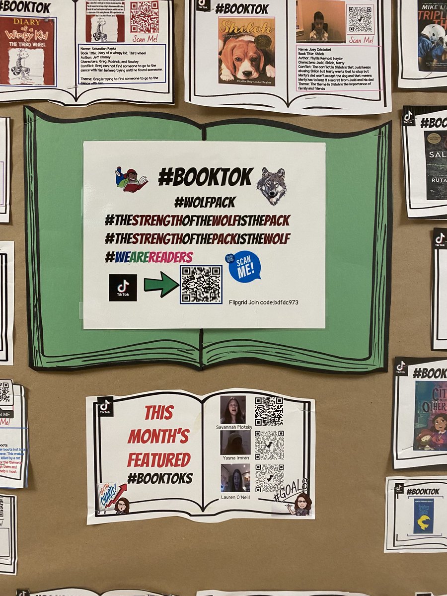 KathleenYoo5's tweet photo. So proud of my Wolfpack for rocking their book reviews! @NSMSVikingVoice @NSMSVikingsAP #interactivebulletinboards #TikTocvibes #Booktoc https://t.co/YzJCM1JWxj