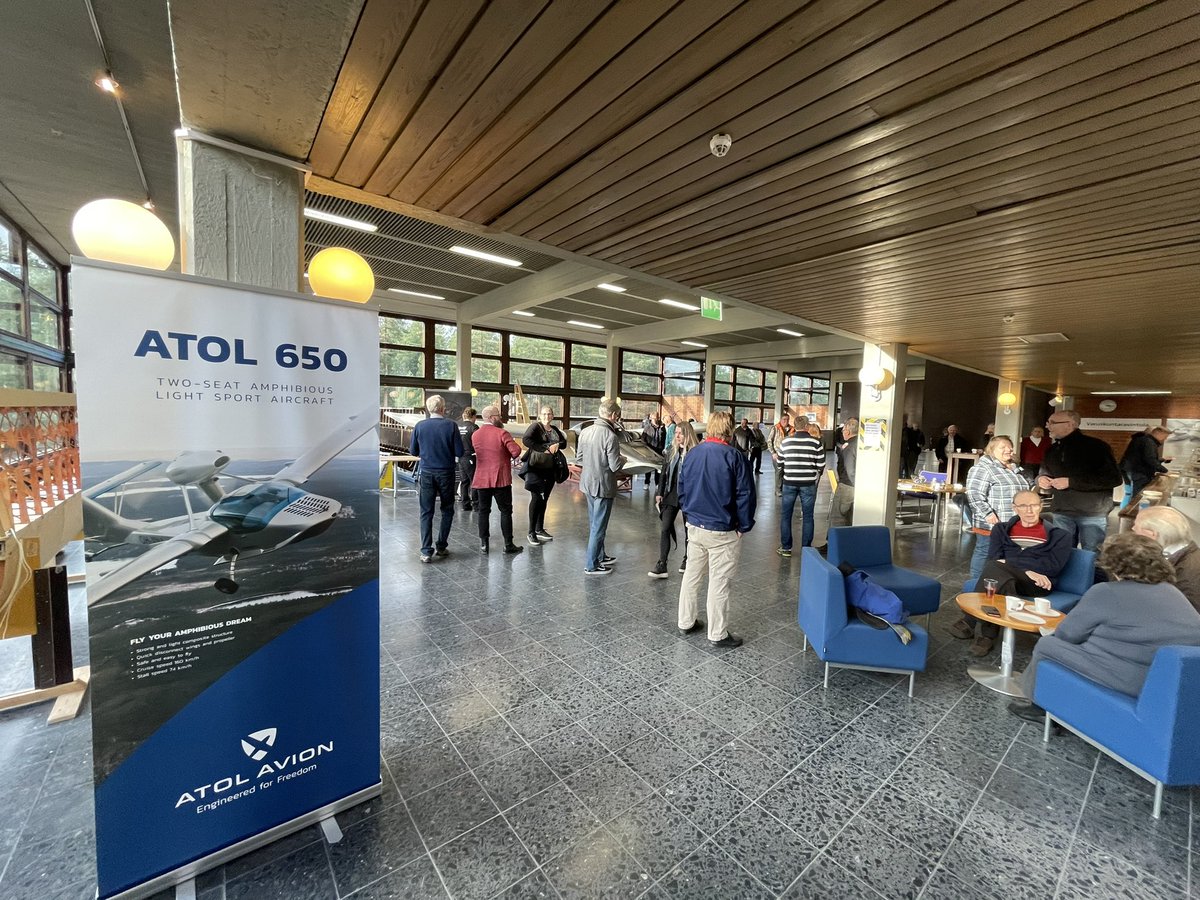 StanceFinland's tweet photo. We visited the official press launch/open day at ATOL Aviation factory - near Jämsä Finland today. We are proud to be part of the design team on their innovative lightweight sea plane project! https://t.co/cfZm594W5l