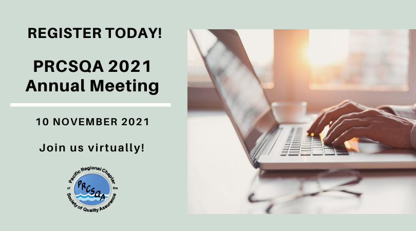 PRCSQA's tweet photo. Register today for the PRCSQA 2021 Annual Meeting on 10 November 2021! Learn more and register at https://t.co/1tVJX8x8ie. We hope you can join us virtually! https://t.co/kLbH5sUOAn