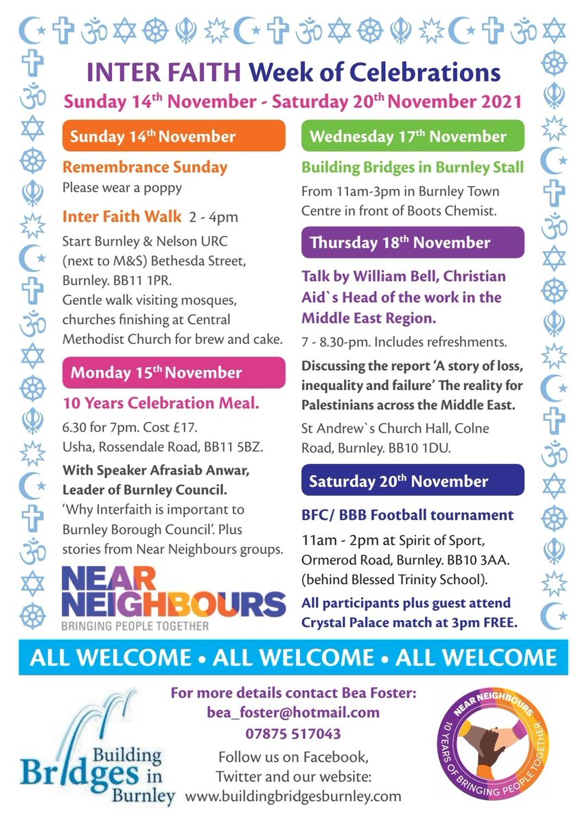 #interfaithweek2021 #brilliantburnley <a href="/LancsMosque/">LCM</a> <a href="/LancsFaiths/">Lancashire Faiths</a> <a href="/PLumsden/">Peter Lumsden</a> <a href="/__Interfaith__/">Interfaith Matters</a> <a href="/IFNetUK/">Inter Faith Network</a> <a href="/afrasiab_anwar/">Afrasiab Anwar MBE 💙</a> <a href="/AndyPenwortham/">Andrew Pratt</a> <a href="/nearneighbours/">Near Neighbours</a> @Lizcarnelley