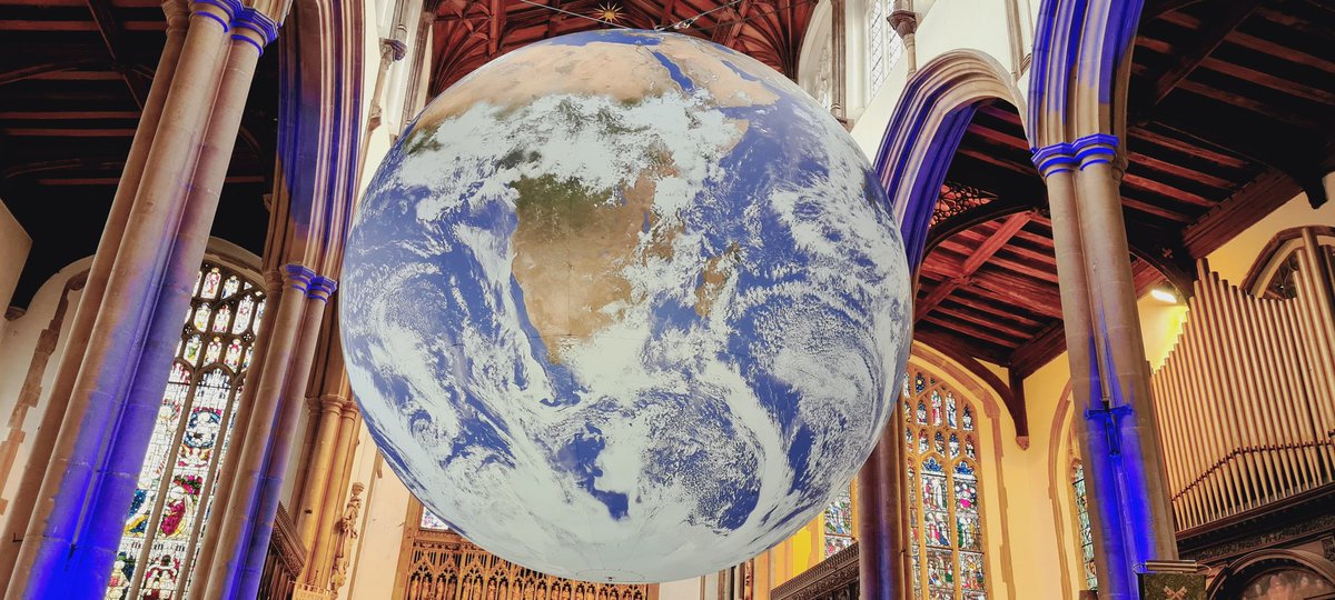 jo_ross20's tweet photo. I stumbled across the beautiful earth 🌎 exhibition, Gaia by @lukejerram @StPeterMancroft
It was just wonderful to spend some time during my lunch hour to just reflect upon the beauty of the earth from space while being serenaded by a wonderful school choir 🥰  #EarthArtwork https://t.co/rHslMl1u9K