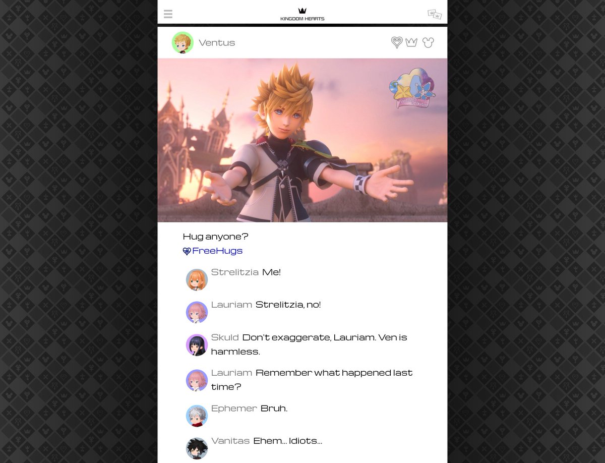 KHWayfinders's tweet photo. It's just a hug, Lauriam ❤️

~ Skuld ⭐

#KH #KingdomHearts #KH3 #KHMeme #Meme #KingdomHeartsMeme #KingdomHeartsIII #KingdomHearts3 #KHUX #KingdomHeartsUnionX #Ventus #Ven #Strelitzia #VenLitzia #KingdomHeartsVentus #KHVentus #UnionX #Dandelions #UnionCross #Hug https://t.co/QYLB0ag3uK