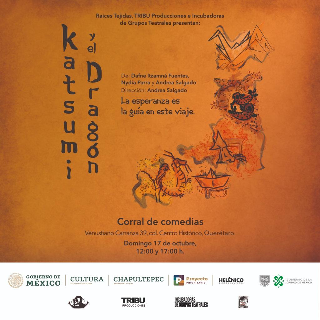 katsumiydragon's tweet photo. Este domingo 17 de octubre #KatsumiyelDragón🐉 llegarán al @CorralComediasQ de Querétaro‼️✨ 

⌚12:00 y 17:00 horas
🎟️$150
🎭 Corral de Comedias, Querétaro

@Helenico 
@PinalProduccion https://t.co/yVO6dA4MmJ
