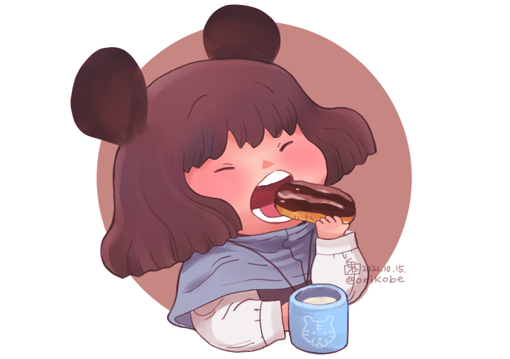 ナズーリン 「エクレアを食べるナズーリン 」|鬼頭（おにこべ）りんのイラスト